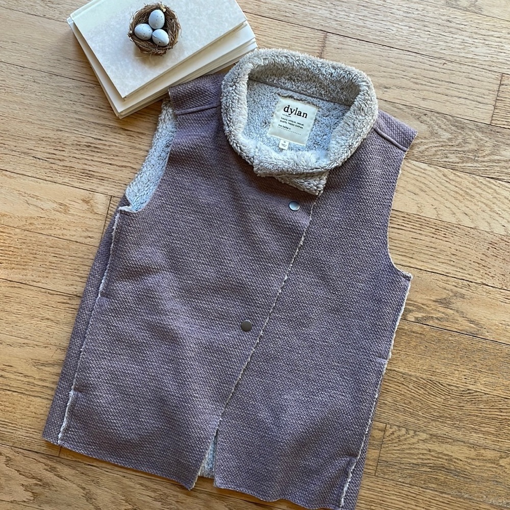 Dylan shearling vest lavender size medium